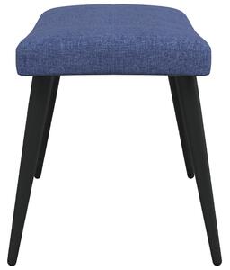 Relaxační křeslo Sølsnes se stoličkou - textil | modré