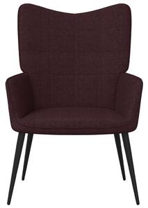 Relaxační křeslo Sølsnes se stoličkou - textil | fialové