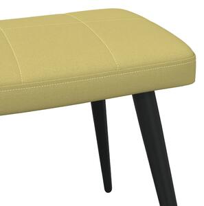Relaxační křeslo Sølsnes se stoličkou - textil | zelené
