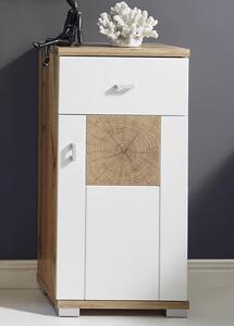 Koupelnová boční skříňka Spalt, divoký dub wotan/bílá