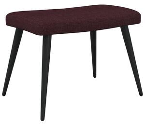 Relaxační křeslo Sølsnes se stoličkou - textil | fialové