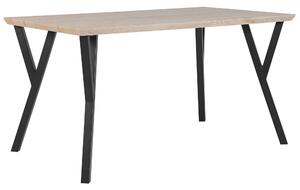 Jídelní stůl 140 x 80 cm, světlé dřevo s černým BRAVO