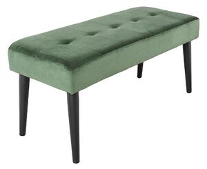 Designová lavice Bailey 95 cm tmavě zelený samet