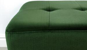 Designová lavice Bailey 95 cm tmavě zelený samet