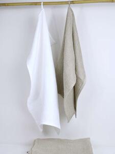 Snový svět Lněný ručník vaflový přírodní Rozměr: 80 x 125 cm