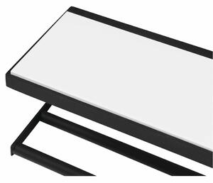 SAPHO Ska401 Ska nástěnná police 45 x 14 x 16 cm, černá mat s bílou MDF deskou