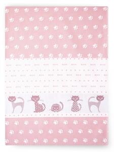 Egyptská bavlna utěrka Kočky růžová
