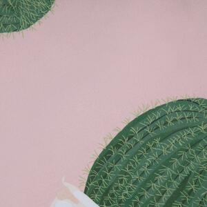 Kulatý koberec vzor kaktus ⌀ 120 cm růžový ELDIVAN