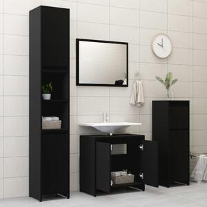 Koupelnová skříňka Dale - dřevotříska - 60 x 33 x 58 cm | černá vysoký lesk