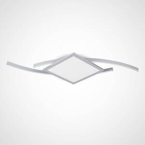 Lucande - Tiaro LED Square Stropní Lampa 42,5 Silver - Lampemesteren