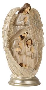 Vánoční betlém s andělem - 17*11*26 cm