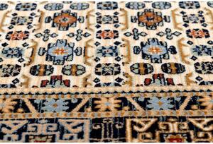 Vlněný kusový koberec Efez béžovo modrý 120x145cm