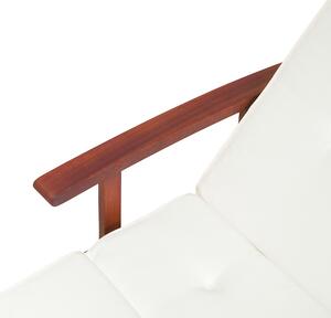 Dřevěné lehátko s polštářem v béžové barvě TOSCANA