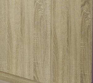 Šatní skříň Burano, 225 cm, dub sonoma/bílá
