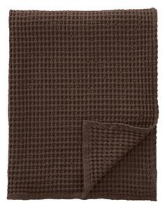 Tmavě hnědá bavlněná deka 150x200 cm Jaipur Chunky Waffle – Pineapple Elephant