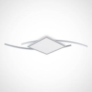 Lucande - Tiaro LED Square Stropní Lampa 56,6 CCT Silver - Lampemesteren