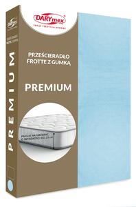 FROTÉ PROSTĚRADLO PREMIUM 200X220 CM MODRÉ
