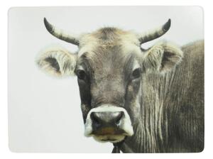 4ks pevné korkové prostírání s motivem švýcarské krávy - 30*40*0,4m