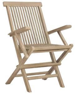 Skládací zahradní židle 8 ks šedé 56 x 61 x 89 cm masivní teak