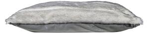 Světle šedý chlupatý polštář Tiara s proužky - 40*60*15cm