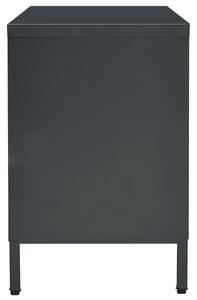 TV stolek Sylane - ocel a sklo - 105 x 35 x 52 cm | antracitový