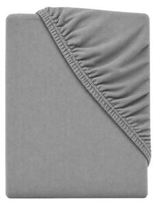 Jersey prostěradlo COMFORT z česané bavlny – šedé 90x200 cm