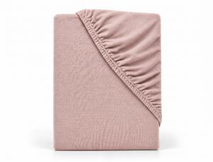 Jersey prostěradlo COMFORT z česané bavlny – starorůžové 90x200 cm