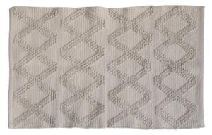 Béžový bavlněný koberec se vzorem Mig - 90*60 cm