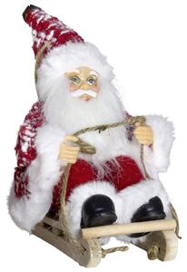 Dům Vánoc Ozdoba na stromeček Santa v červeném kabátku 18 cm Druh: na lyžích
