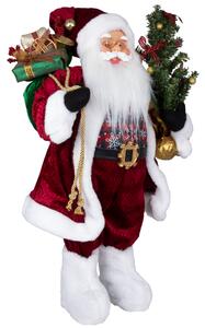 Dům Vánoc Vánoční dekorace Santa se stromečkem a dárky 60 cm