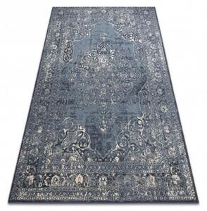 Vlněný kusový koberec Rozet modrý 80x150cm