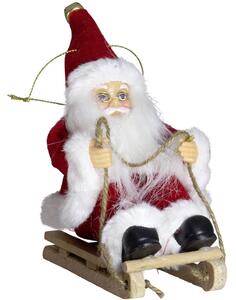 Dům Vánoc Ozdoba na stromeček Santa malý 18 cm Druh: na židličce
