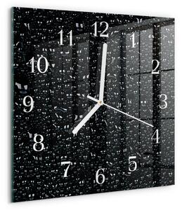 Skleněné hodiny Kapky vody zskb-30x30-00091723