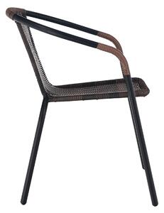 Zahradní židle Durley (hnědá + černá). 744499