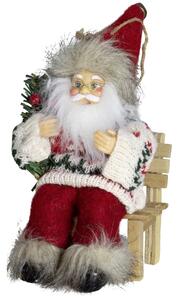Dům Vánoc Ozdoba na stromeček Santa ve svetru 18 cm Druh: s dárky