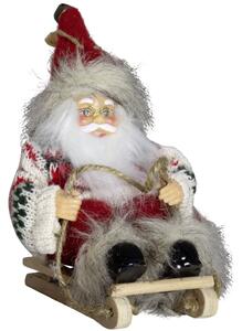 Dům Vánoc Ozdoba na stromeček Santa ve svetru 18 cm Druh: na saních