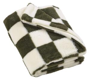 Bílá/zelená deka 130x170 cm Cosy Soft Checkerboard – Catherine Lansfield