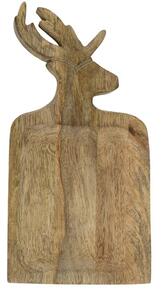 Mísa z mangového dřeva s vyřezávaným jelenem 41cm - 21*41,5*2cm