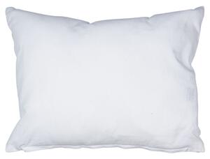 Bílý bavlněný polštář se šedivými srdíčky - 35*14*45cm