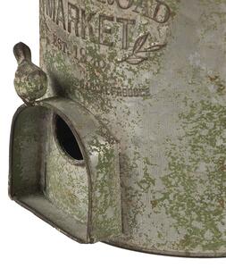 Kovový dekorativní kyblík s ptáčkem - Ø 19*38 cm