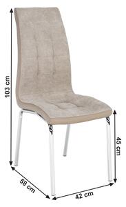 Jídelní židle Gerda new (béžová + chrom). 744580