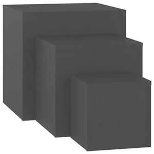 Odkládací stolky McRaven - 3 ks | černé