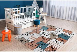 Dětský kusový koberec Kočky starorůžový 140x190cm