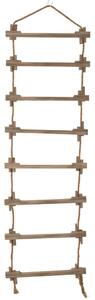 Závěsný jutovo-dřevěný dekorační žebřík Hangi - 48*3*120 cm