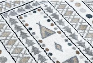 Dětský kusový koberec Pro indiány krémově bílý 80x150cm