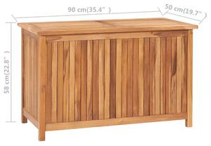 Zahradní úložný box - masivní teakové dřevo | 90x50x58 cm