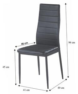 Jídelní židle Coleta nova (černá ekokůže). 772780