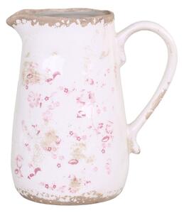 Keramický dekorační džbán s růžovými kvítky Floral Cannes - 16*11*19cm