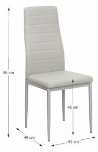 Jídelní židle Coleta nova (světlešedá ekokůže). 772778