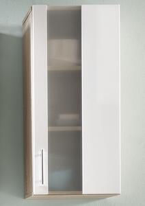 Koupelnová závěsná skříňka Porto, dub sonoma/bílá